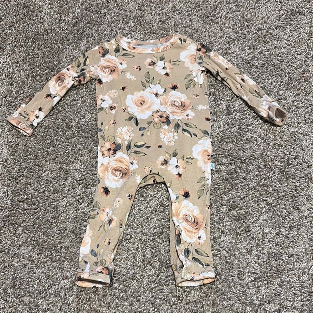 Posh peanut Floral Baby Onesie
